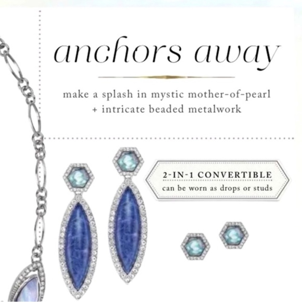Chloe + Isabel Silver and Blue Convertible Earrings
B2